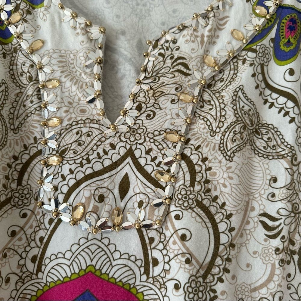 Soft Surroundings Multi Color Boho Abstract Blous… - image 6